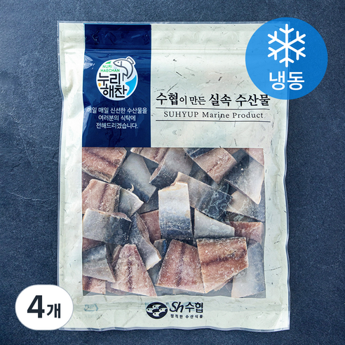 누리해찬 수협 실속 미니 고등어살 (냉동), 4개, 1kg