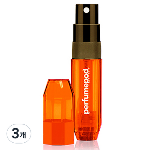 트라발로 퍼퓸팟 아이스 펌핑식 충전 휴대용 향수공병 5ml, 오렌지, 3개