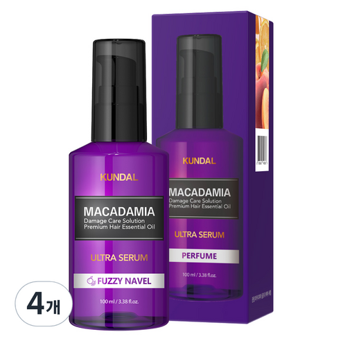 쿤달 울트라 헤어세럼 퍼지네이블향, 100ml, 4개