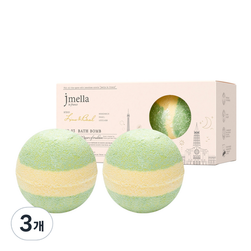 제이멜라 인 프랑스 라임 앤 바질 배쓰 밤 2p, 400g, 3개