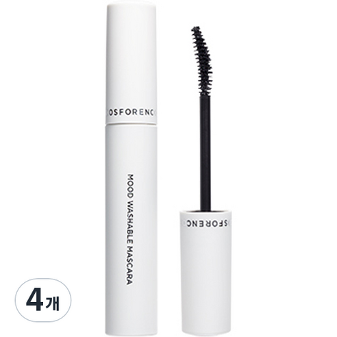 포렌코즈 무드 워셔블 마스카라 롱앤컬 8g, 01 딥블랙, 4개