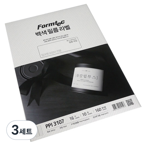 폼텍 전산 백색필름 라벨지 99.1 x 33.9 mm PPI-3107, 16칸, 30개