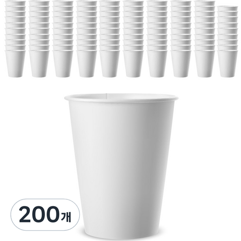 대한웰빙은박접시 무인쇄 테이크아웃 종이컵 240ml, 1개입, 200개