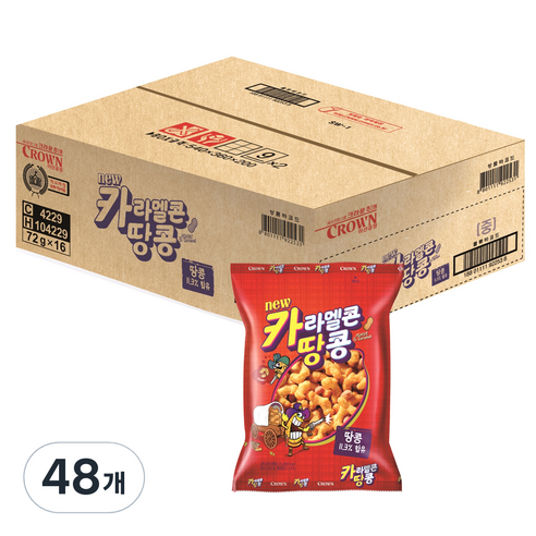 크라운 카라멜콘 땅콩, 72g, 48개