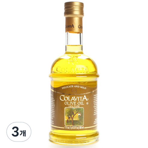 콜라비타 퓨어 올리브유, 500ml, 3개