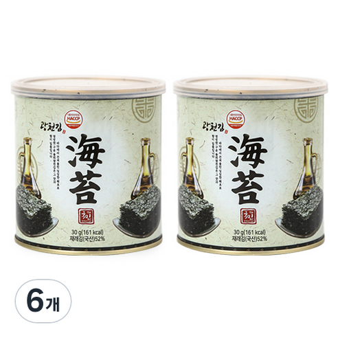 더국민 광천 재래 맛김, 30g, 6개
