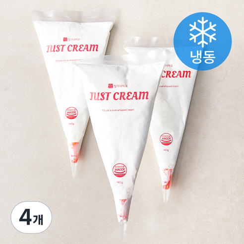 장가네제과 생크림 3개입 (냉동), 420g, 4개