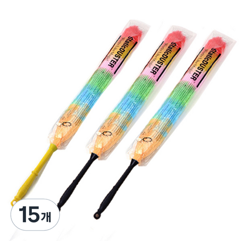 리버그린 무지개 먼지 털이개 특, 랜덤 발송, 15개