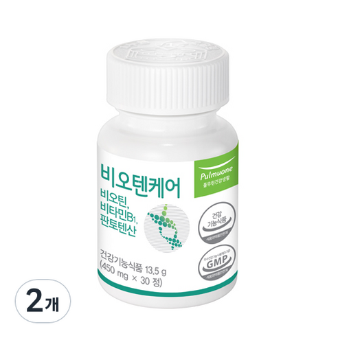 풀무원건강생활 비오텐케어 비오틴 비타민B 판토텐산, 2개, 13.5g