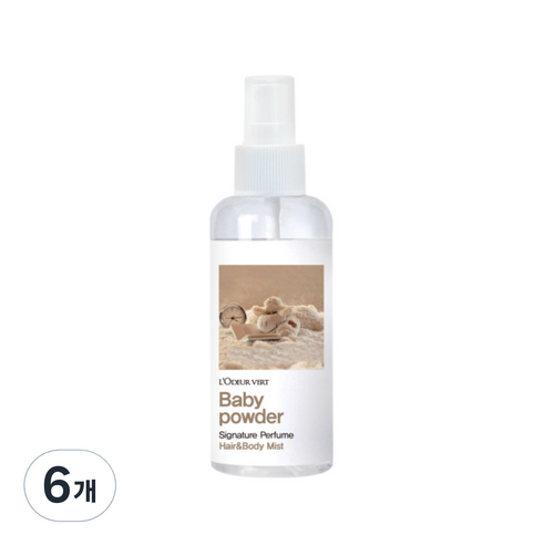 로더베르 헤어&바디미스트 베이비파우더, 150ml, 6개