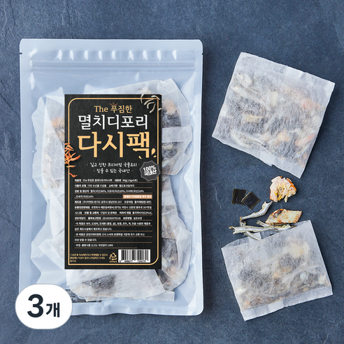 The푸짐한 국내산 멸치디포리 다시팩, 15g, 6개입, 3개