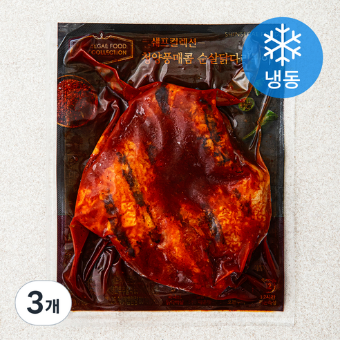 신세계푸드 쉐프컬렉션 청양풍매콤 순살닭다리구이 (냉동), 130g, 3개