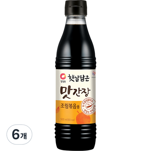 청정원 맛간장 조림볶음용, 6개, 500ml
