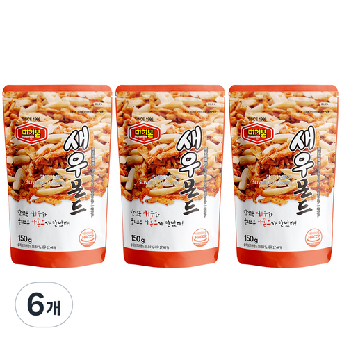 머거본 새우몬드 견과, 150g, 6개
