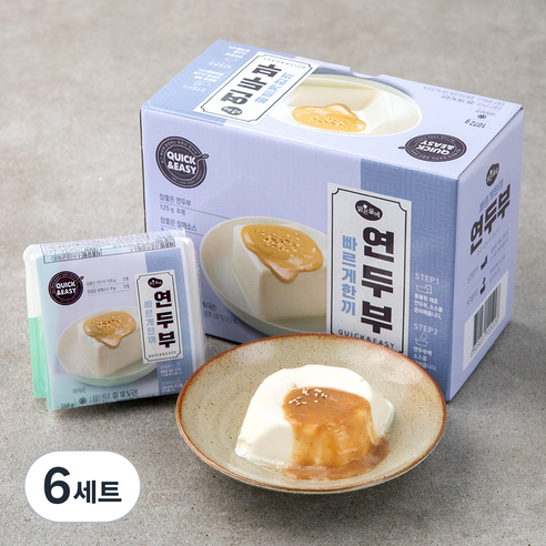 맑은물에 빠르게한끼 참깨소스 9g x 8개 + 연두부 125g x 8개 세트, 1.072kg, 6개