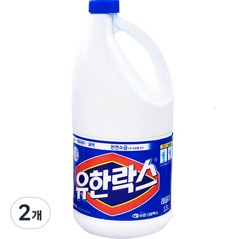 유한락스 레귤러, 3.3L, 2개