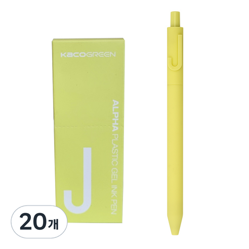 카코 알파 소프트 중성 젤펜 0.5mm, 알파벳 J, 20개