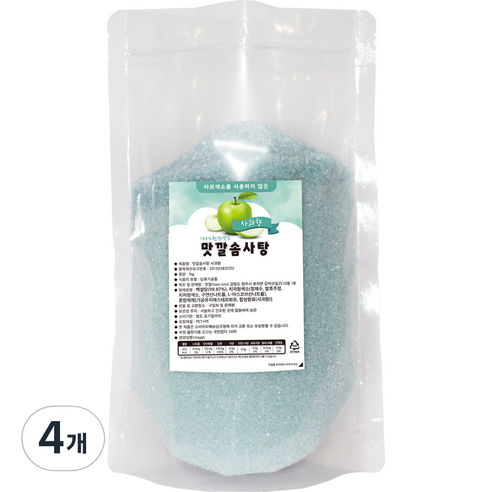 맛깔 솜사탕 설탕 사과향, 1kg, 4개