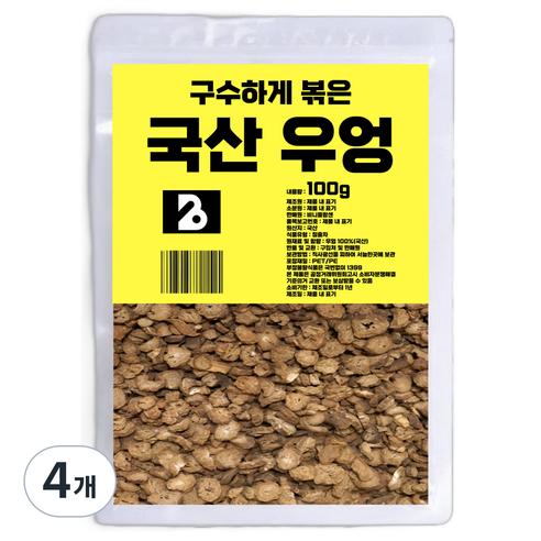 비니플랑센 구수하게 볶은 국산 우엉, 100g, 4개