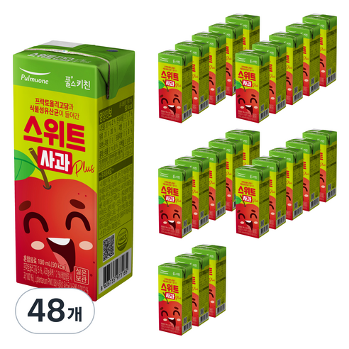 풀스키친 스위트 사과 PLUS, 190ml, 48개