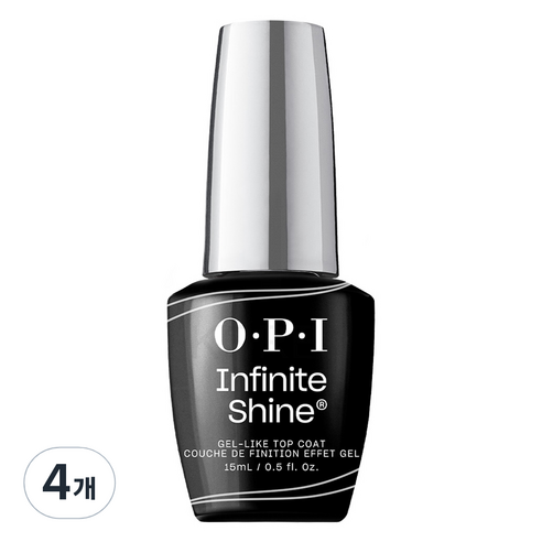 오피아이 인피니트 샤인 젤 라이크 매니큐어, 탑코트, 15ml, 4개