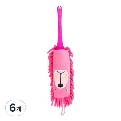 한림리빙 동물 휴대용 먼지털이개, 사자(Pink), 6개