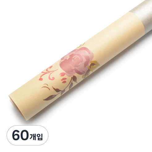필립로지스틱 패턴 플라워 포장지, 실버, 60개입