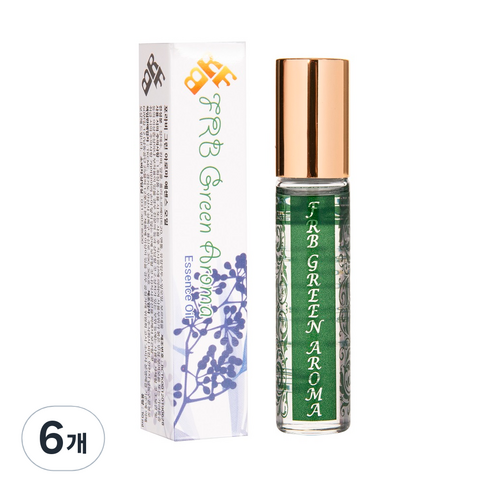 포라비 그린 아로마 오일 롤온 야몽스틱, 6개, 10ml