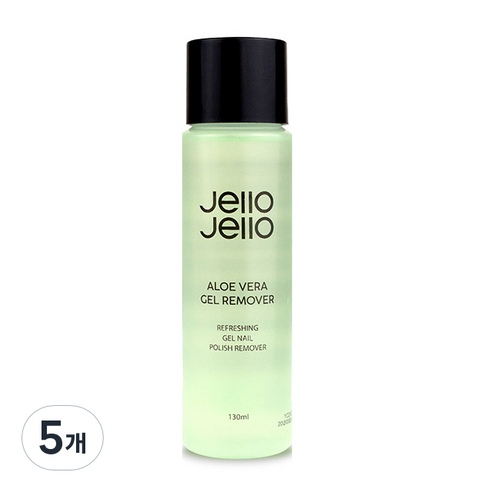 젤로젤로 알로에 베라 젤 네일리무버, 130ml, 5개
