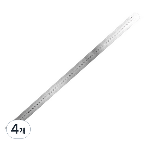 영바영 스테인레스 스틸 반영구 양면 직자 60cm, 실버, 4개