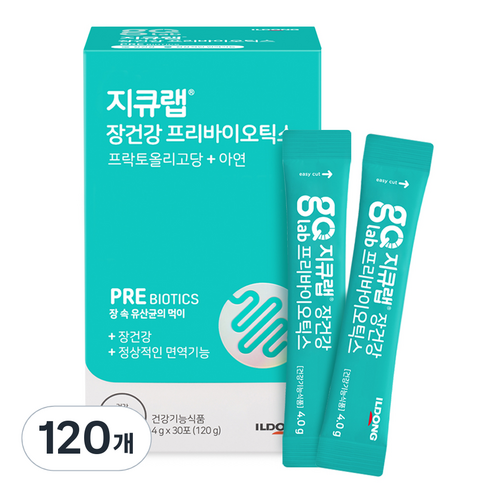 지큐랩 장건강 프리바이오틱스, 4g, 120개