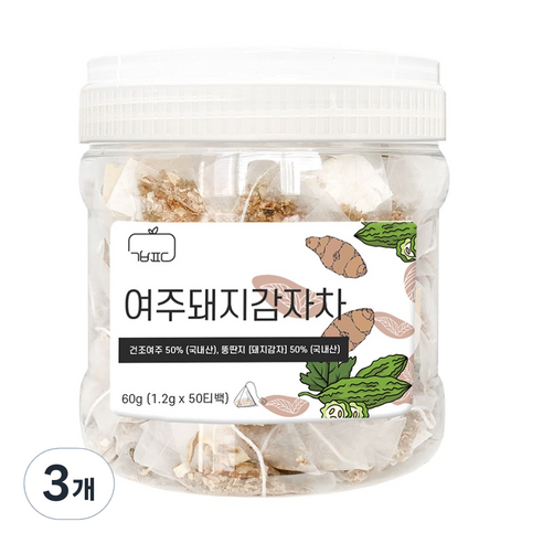 권뱅푸드 볶은 여주 돼지감자차, 1.2g, 50개입, 3개