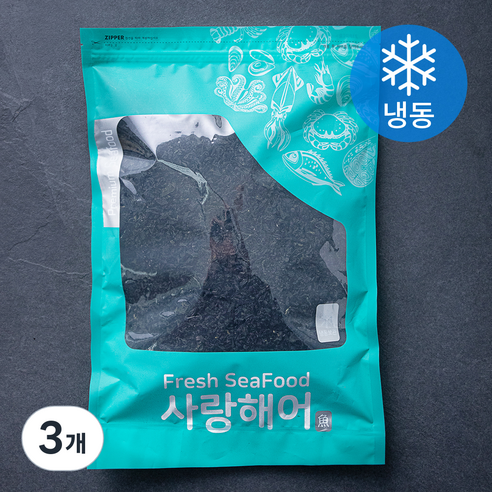 사랑해어 컷트미역 (냉동), 500g, 3개