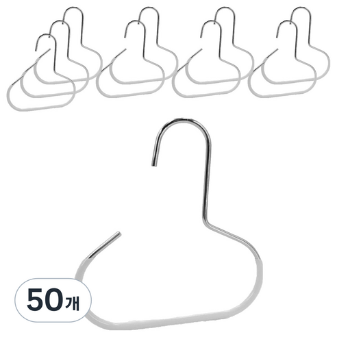 쇼핑153 멀티 모자 스카프 넥타이 걸이, 화이트, 50개