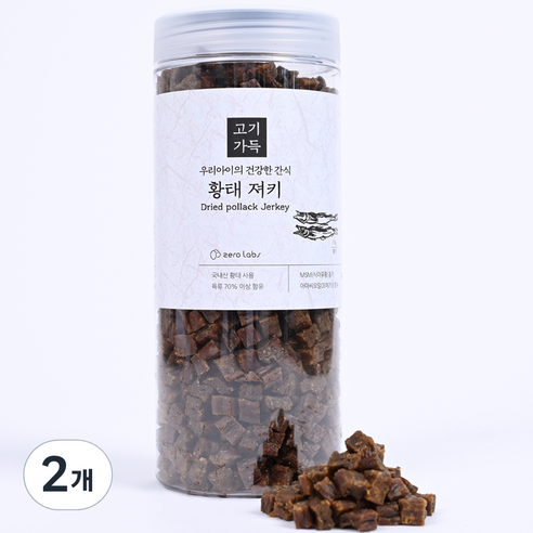 제로랩스 고기가득 져키 강아지 간식, 황태, 1kg, 2개