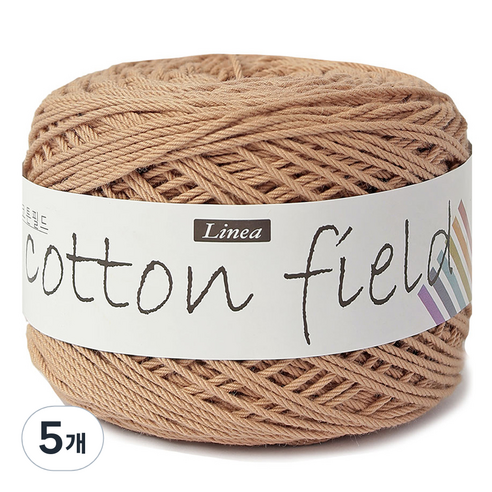 니뜨 코튼 필드 뜨개실 80g, 306 진베이지, 5개
