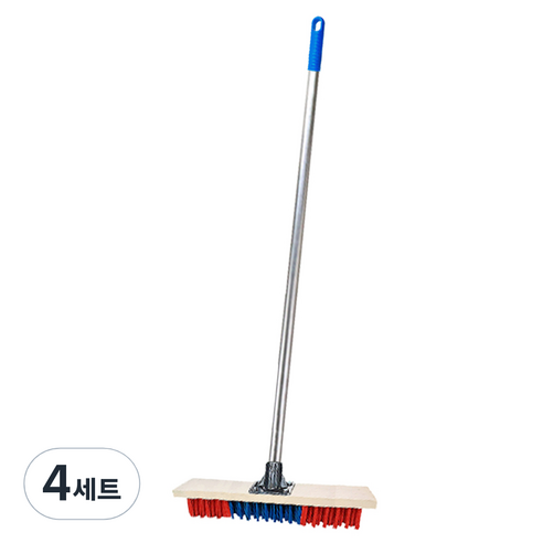 월드크린 우드pp 바닥솔 40cm 세트, 혼합색상, 4세트