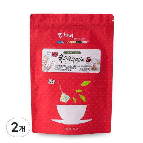 다예 옥수수수염차 삼각티백 50p, 0.5g, 50개입, 2개