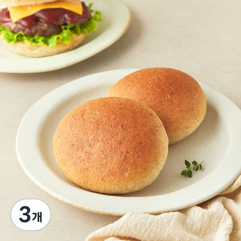 통밀 버거번, 60g, 3개, 2개입