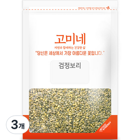 고미네 검정보리, 500g, 3개