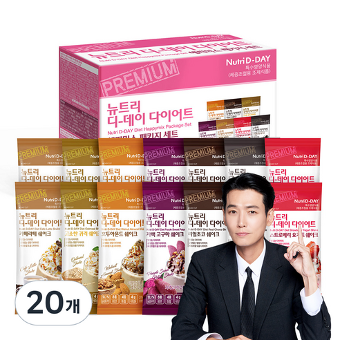 뉴트리디데이 다이어트 쉐이크 해피믹스, 350g, 20개