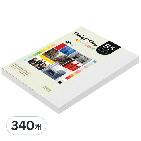 종이문화 프린트 프로 칼라 복사용지 No 30 스노우화이트 80g, B5, 340개