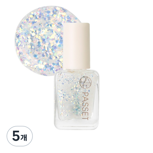 파셋 셀럽 네일컬러 폴리쉬 매니큐어 7ml, 45 머메이드홀로, 5개