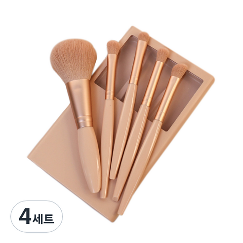 디에스 휴대용 멀티 브러쉬 5종 세트, 베이지, 4세트