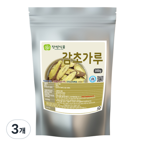 장명식품 감초가루, 300g, 3개