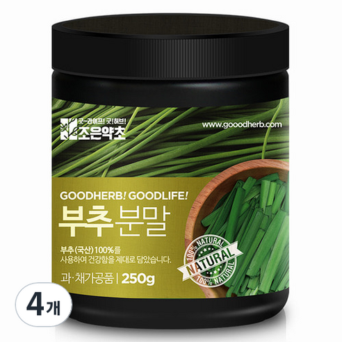 조은약초 프리미엄 부추 가루, 250g, 4개