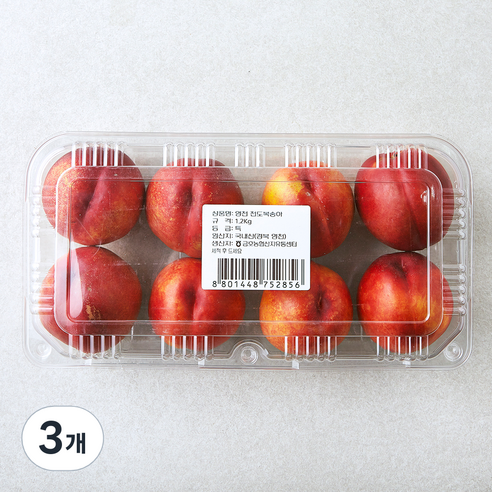 영천 천도 복숭아, 1.2kg, 3개