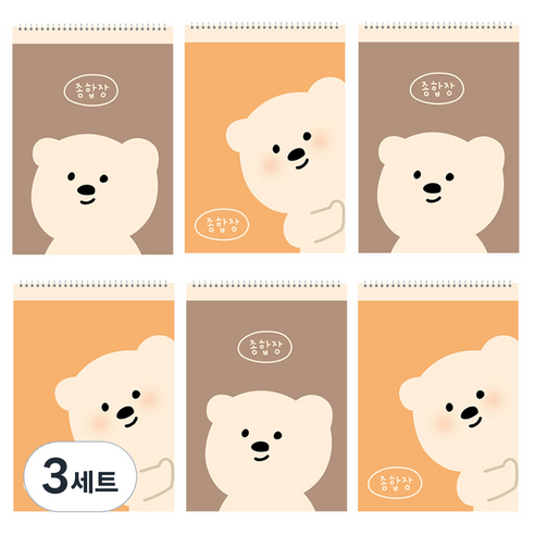 아트모아 문곰 종합장 50매 6권, 혼합색상, 3세트