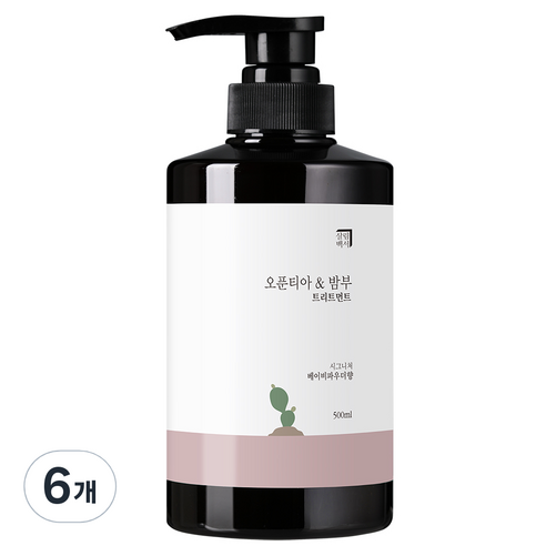 살림백서 오푼티아 앤 밤부 트리트먼트 베이비파우더향, 500ml, 6개