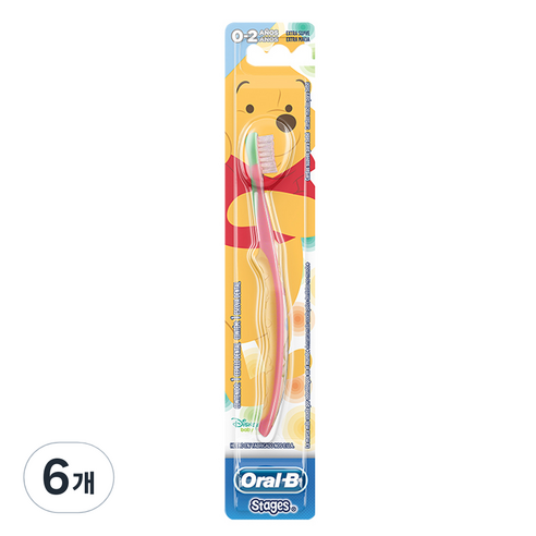 오랄비 스테이지스 유아 칫솔 1단계, 랜덤 발송, 6개, 1개